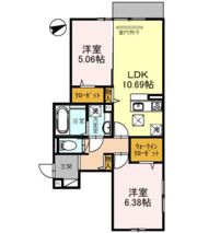 D-ROOM北斎の間取り画像