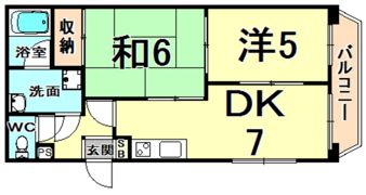 サンライフ若草の間取り画像