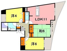 スクエア下山手の間取り画像