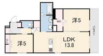 ヘーベルメゾン神楽夙川ウエストの間取り画像