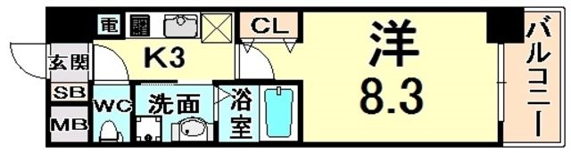 インベスト塚口S-FRONTの間取り画像