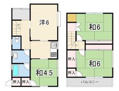 玉津町貸家の間取り画像