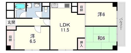 芦屋精道スカイハイツの間取り画像