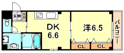 アルユータ六甲道の間取り画像
