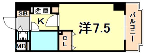 ライオンズマンション三宮東第2の間取り画像