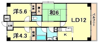 ドミールタワー幸大の間取り画像