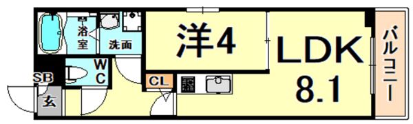 メゾン・アルテミス尼崎の間取り画像