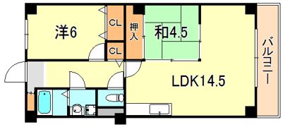 クレール松の内の間取り画像