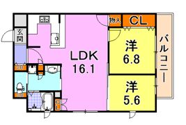 リーガル神戸三宮山手の間取り画像
