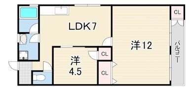 セントラルマンションの間取り画像