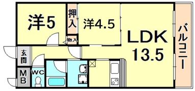 メゾンカルムの間取り画像
