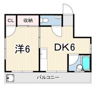 広島屋割塚ハイツの間取り画像