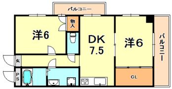 ハイツまやの間取り画像