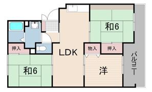 サニーハイツ高台の間取り画像