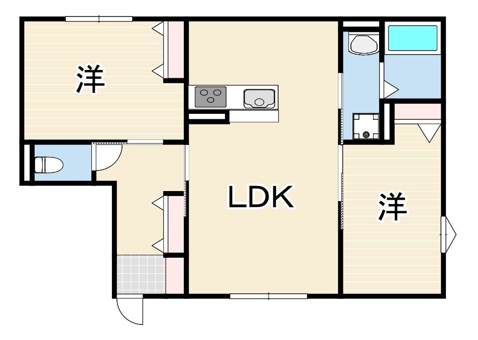 近くのローソン 尼崎高田町店まで150m(徒歩2分)
