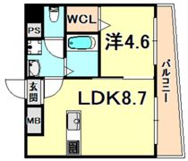 ラビン新開地の間取り画像