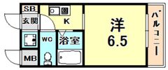 グランツ夙川の間取り画像