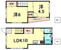 ウララハウス1南号室の間取り画像