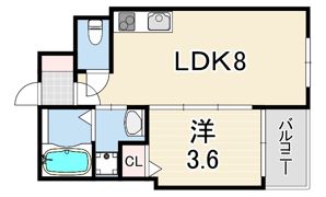 AQUAMARINE西北の間取り画像
