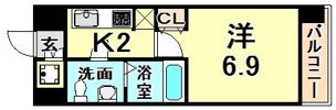 レジュールアッシュ尼崎駅前の間取り画像