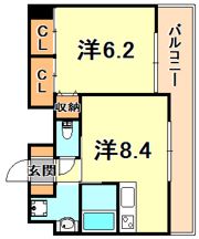 アスヴェル神戸駅前の間取り画像