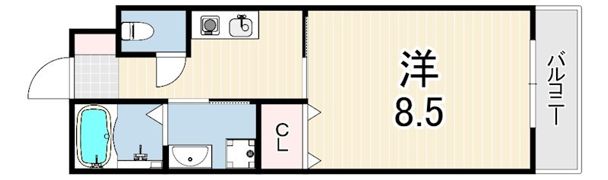 メゾンWO東園田の間取り画像