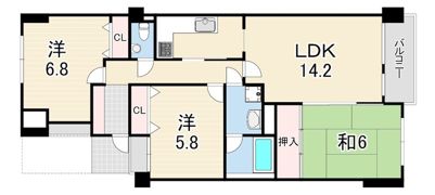 藤和芦屋川ホームズの間取り画像