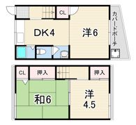 伊丹市山田3丁目テラスハウスの間取り画像