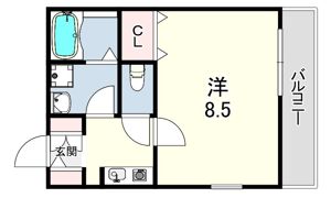 クレール上祇園の間取り画像