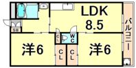 グランツ武庫川の間取り画像
