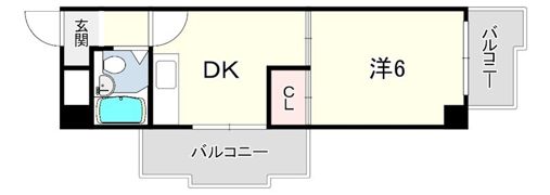 石屋川ロイヤルハイツの間取り画像
