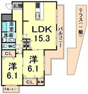 FLOREAR潮江の間取り画像