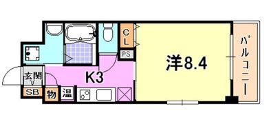 WILLDO浜崎通の間取り画像