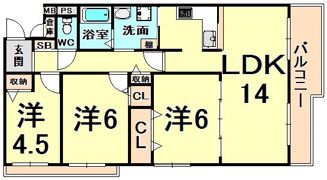 フォレステージュ武庫之荘の間取り画像
