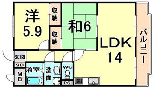 メゾンデール富松の間取り画像
