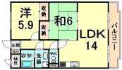 メゾンデール富松の間取り画像
