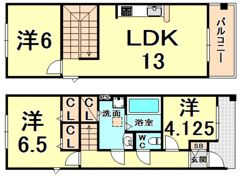 ラフィネ小曽根の間取り画像