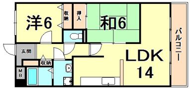 ウィンドフォール武庫之荘の間取り画像