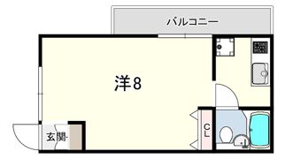 篠原マンション中山手の間取り画像