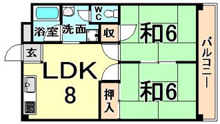 村田マンションの間取り画像