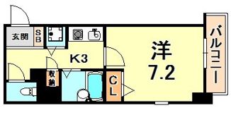 イトーピア三宮アーバンステージの間取り画像