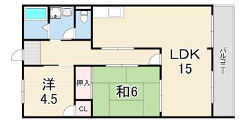 ハイツアサヒの間取り画像
