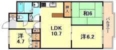 朝日プラザCITYウエストヒル神戸の間取り画像