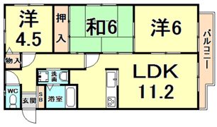 レグリス甲東園EASTの間取り画像