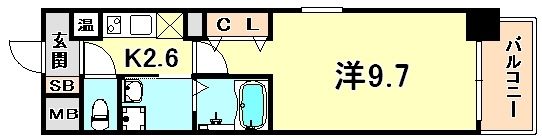 アドバンス三宮3リンクスの間取り画像