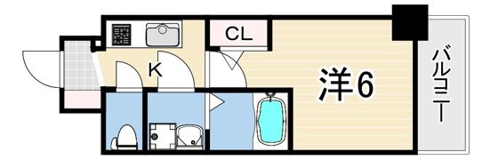エスリード神戸大倉山ヒルズの間取り画像