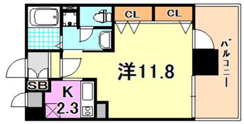 アドバンス神戸湊町の間取り画像