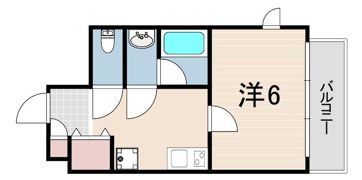 クオーレ三宮弐番館の間取り画像
