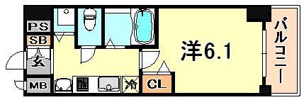 LALAPLACE三宮東アスヴェルの間取り画像