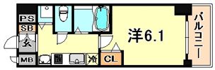 LALAPLACE三宮東アスヴェルの間取り画像